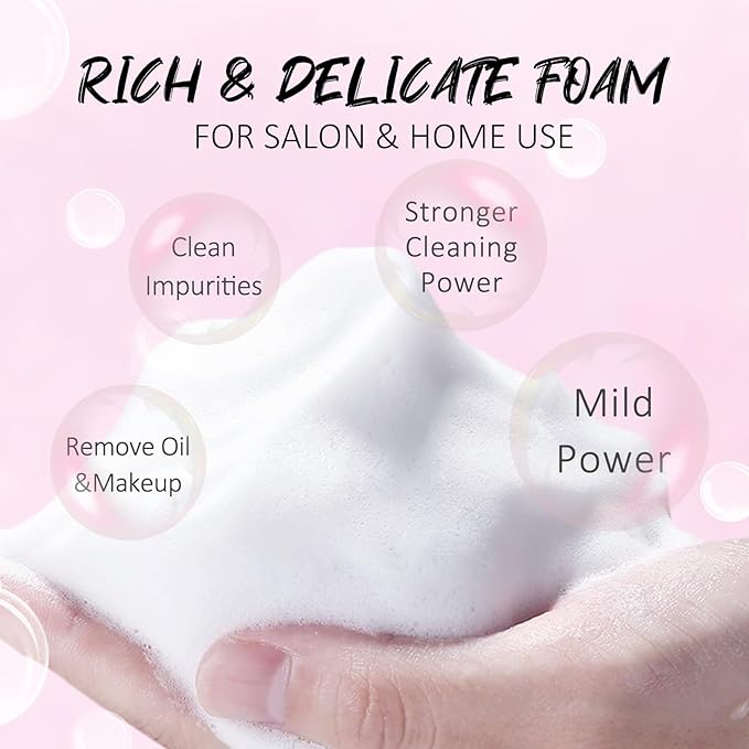 EMEDA Lash Shampoo Kit 2.02 fl oz Lash Cleaning Kit with Rechargeable Fan Dryer/Brush/Rinse Bottle, Oil-free Cleanser Wash for Extensions & Clusters & Natural Lashes, Cleaner for Eyelash Care(White)