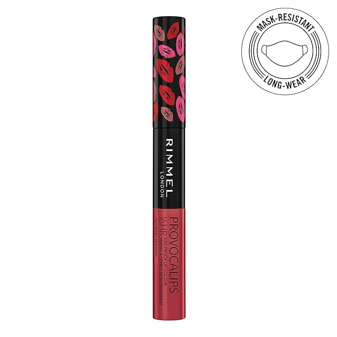 Rimmel London Provocalips 16hr Kiss-Proof Lip Color Bundle - 430 Wish Upon A Berry & 750 Heart Breaker, .14 fl.oz. Each