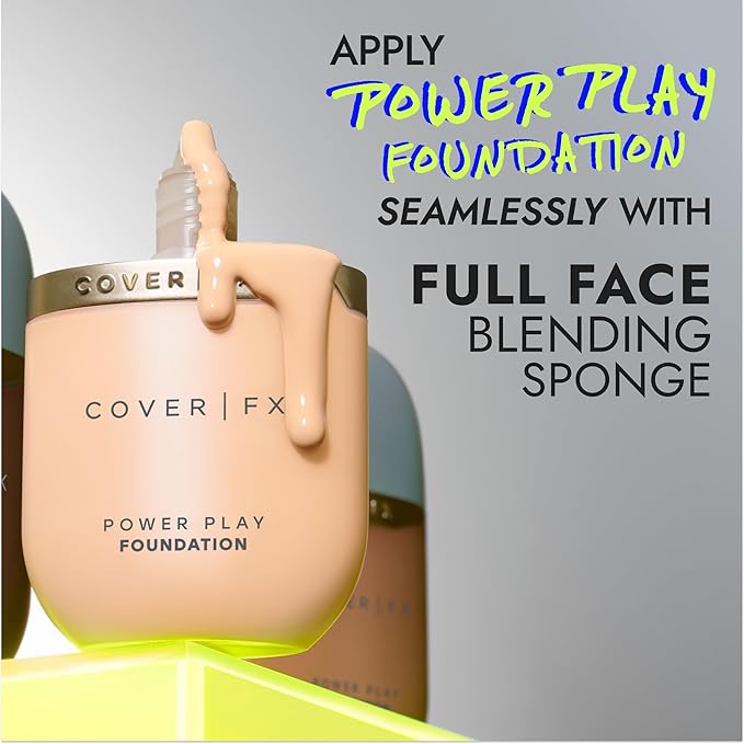 Power Play Liquid Foundation - Shade T3 + Full Face Blending Sponge