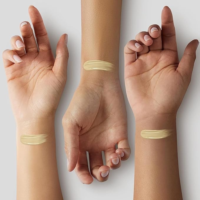 Color Changing Medium/Light 4 in 1 Hydrating full coverage concealer Foundation makeup Liquid-Longwearing & Waterproof- with SPF 50 (Deep Natural -Gold Lid-for darker skinned people)