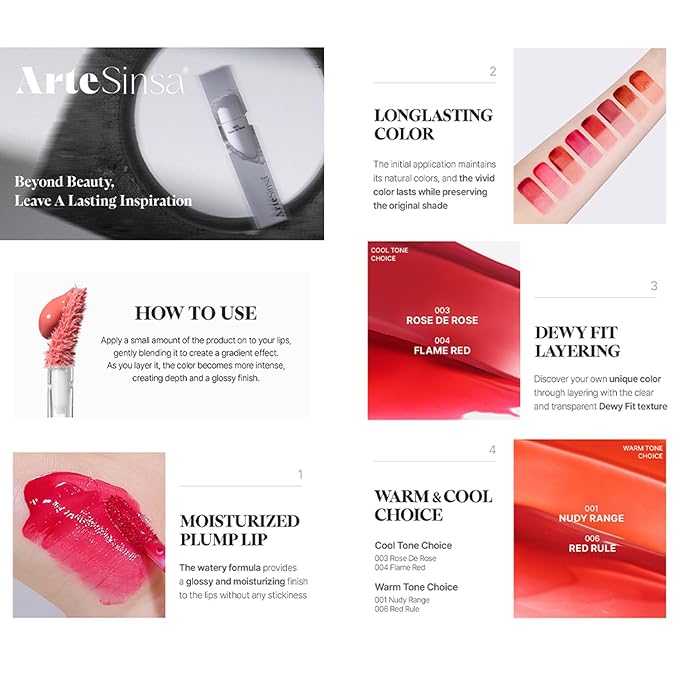 Dewy Fit Tint – 8 Colors | Non-Sticky, Buildable Shine with Vivid Color | Long-Lasting & Moisturizing for a Plump, Glossy Finish | K-Beauty Lip Color (#005 Orchid Scented, 0.1 Fl Oz)
