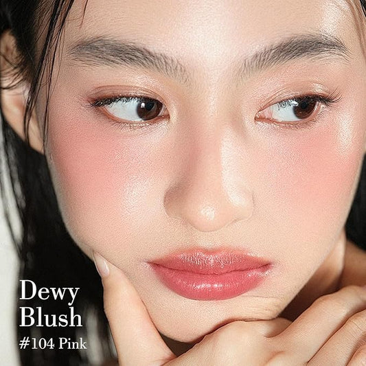 KYDA Pink Blush Stick, Natural Glow Face Blusher, Dewy Glow Finish, Radiance Balm for Glass Skin, Lightweight Creamy Multiuse Makeup Stick, Buildable Watercolor Blush Balm, Moisturizing