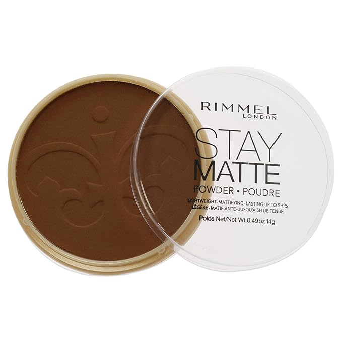 Rimmel London Stay Matte - 025 Toffee - Pressed Powder, Lightweight, High Coverage, Shine Control, 0.49oz (Pack of 2)