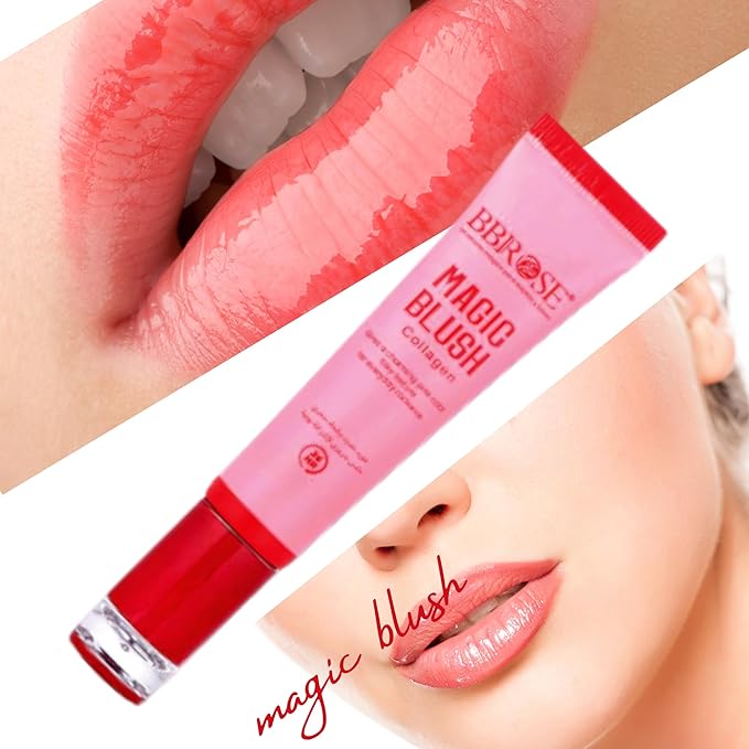 Magic Blush Collagen 30ml – Anti-Aging Liquid Blush with Collagen for Cheeks & Lips, Hydrating & Buildable Coverage, Long-Lasting Vegan Makeup for Natural Radiant Glow