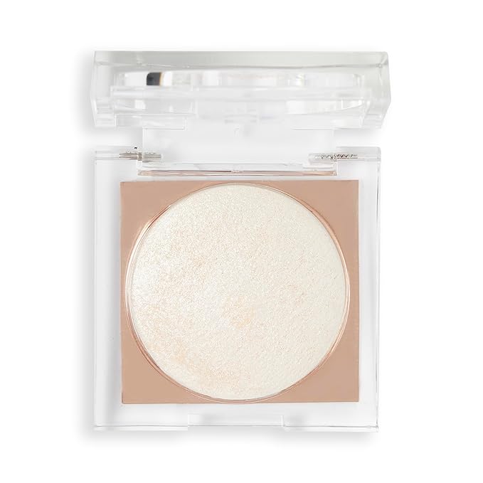Makeup Revolution Beam Bright Highlighter, All Over Face Glow, Powder To Liquid Formula, 5 Different Shades, Diamond Glow