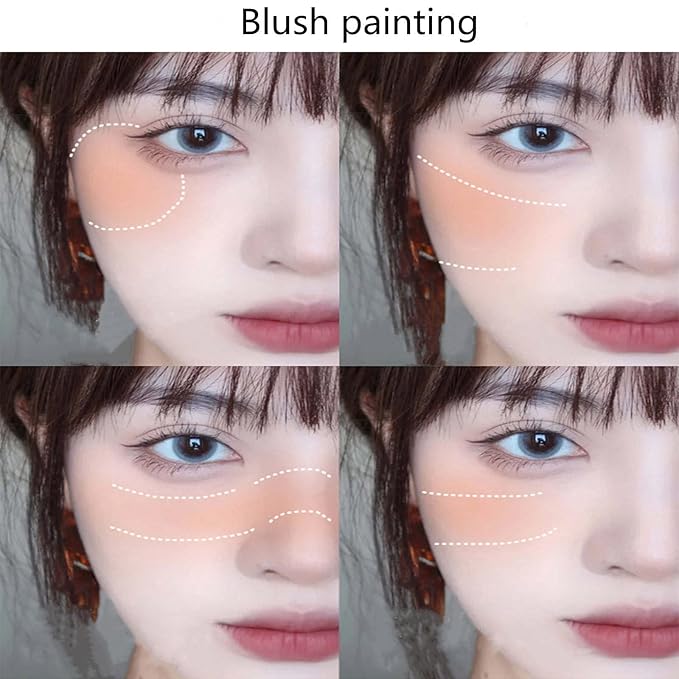 Blush Palette, Milk Galaxy Soft Mist Blush Monochrome Blush Palette Matte Vitality Nude Makeup Rouge Repair Blush Portable Daily Light Makeup Pink Tender Girl Beautiful Woman (Oat sweet milk)