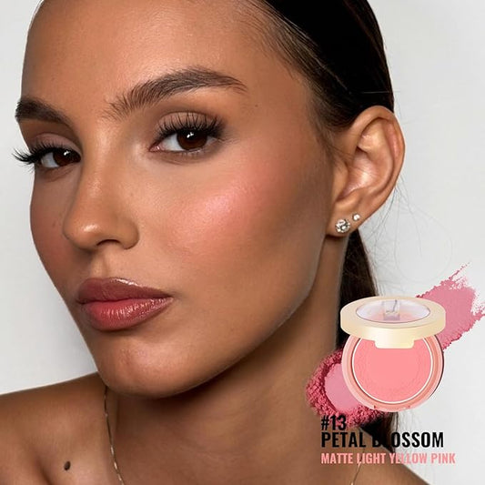 Oulac Soft Blush for Fair Skin, Natural Radiant Look, Daily Makeup Cosmetics