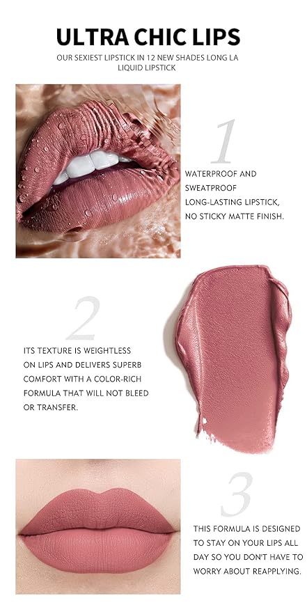 12 Colors Book Style Velvet Matte Liquid Lipstick Christmas Gift Set Long-Lasting Non-Stick Cup Not Fade Shimmer Nude Lip Gloss Thanks For the Love Lip Set (Set A)