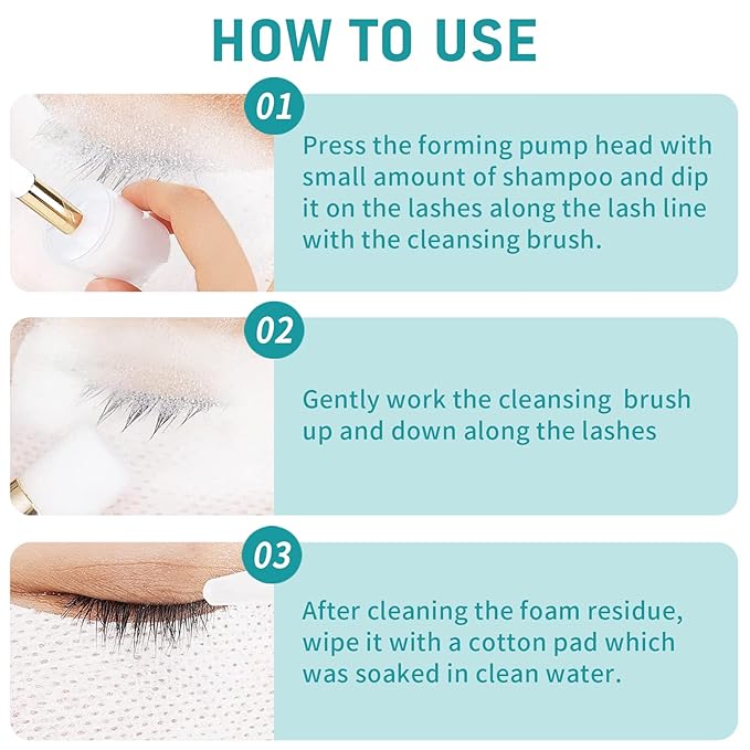 600ml Lash Shampoo Bulk, Eyelash Extensions Cleanser for Extensions, Safe Makeup Remover, Non-irritating or Burning Formula Eyelid Foaming Cleanser Best for Professional Salon and Home Use (Unscented)