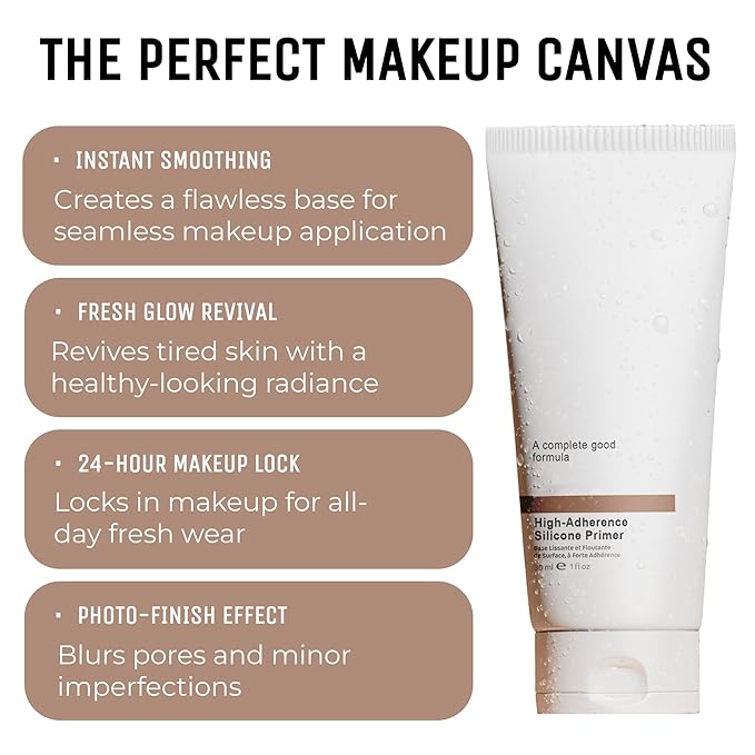 Face Primer for Makeup, Hydrating Long-Lasting Oil Control Pore Minimizer, Private Label Makeup Base with Vitamin E & Aloe, Smooth Matte Finish Primer for All Skin Types, Cruelty-Free, Vegan, 30ml