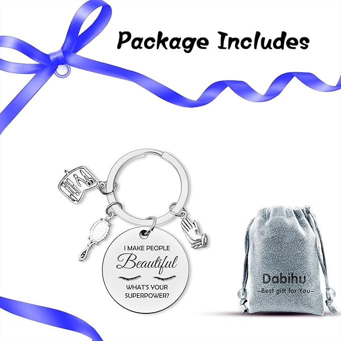 Makeup Artist Gifts for Women Men Estheticians Gift Keychain Makeup Lovers Gifts Lashes Girl Gift Eyelashes Artist Jewelry Cosmetology Gift Beautician Gift Lash Artist Graduation Gift Thank You Gifts