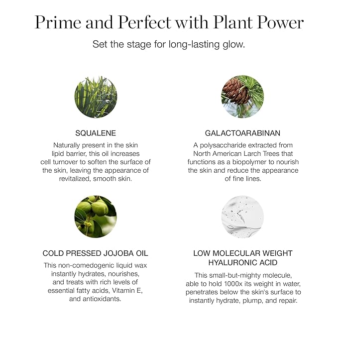 Ogee Makeup Primer - Activated Botanical Face Primer for Oily Skin & All Skin Types - Hydrating Primer with Jojoba Oil & Hyaluronic Acid - 73% Organic Ingredients & Made in USA
