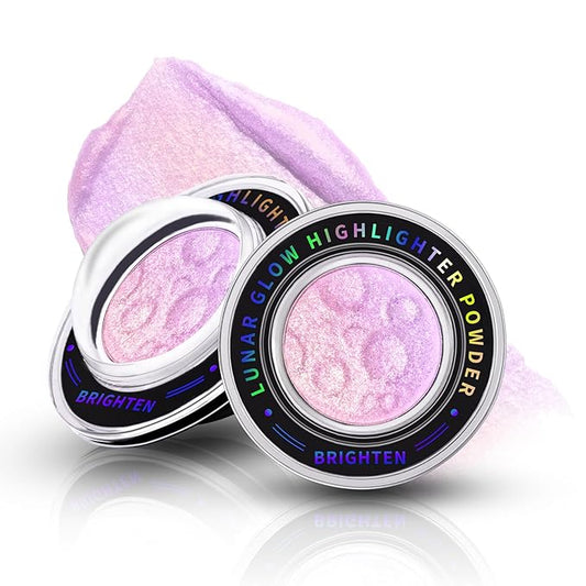 Chameleon Face Highlighter Palette, Multichrome Glitter Shimmer Highlighter Makeup, Holographic Sparkle Color Shifting Inner Corner Eye Highlighter Illuminator, Silky Creamy Mineral Eyeshadow1