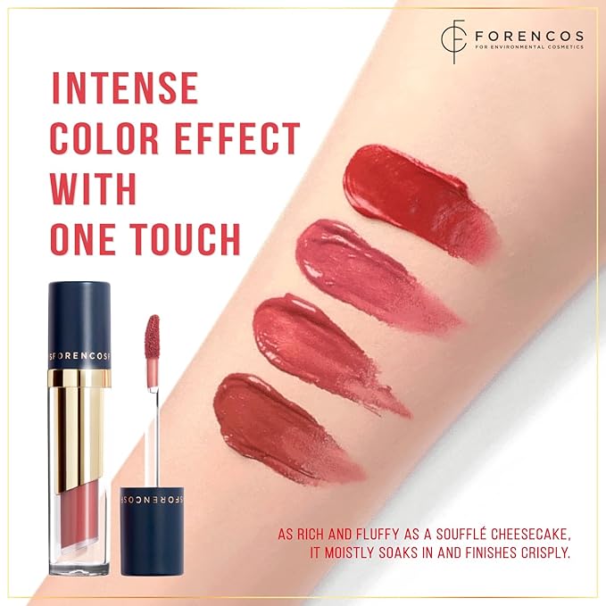 Forencos Tattoo Clair Velvet Lip Stain/Tint, Korean Long-Lasting, High Pigment, Weightless, Waterproof (20 ZINNIA)