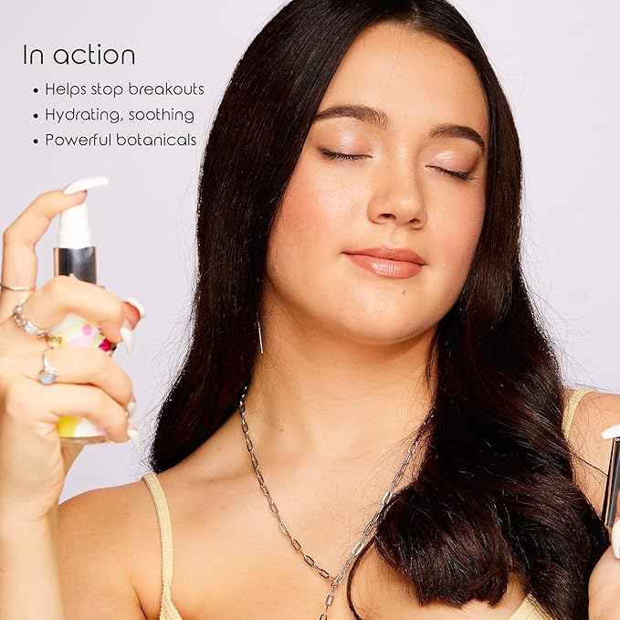 Frilliance Clear Skin Kit Perfecting Primer Serum & Facial Mist for Acne, Vegan Cruelty Free for Teens of All Skin Types, Mandelic Acid Fights Breakouts Blackheads