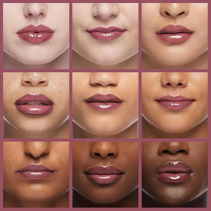 Palladio Lip Gloss, Non-Sticky Lip Gloss, Contains Vitamin E and Aloe, Offers Intense Color and Moisturization, Minimizes Lip Wrinkles, Softens Lips with Beautiful Shiny Finish, Icy Mauve