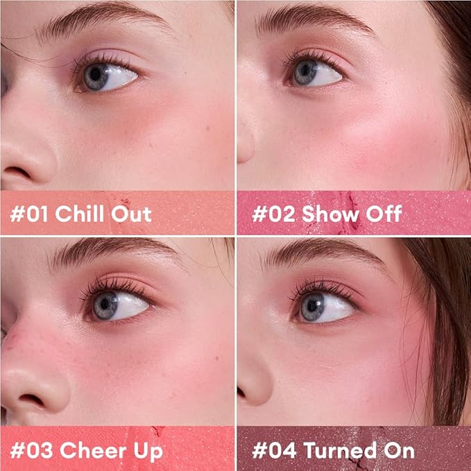 ITY Mood Blush, Creamy Blush Face Makeup,Moisturizing Cheek and Eyes Dual Funtions, Buildable, Matte Finish, Highly Pigment, 0.18 oz (5.2g) in Turned On