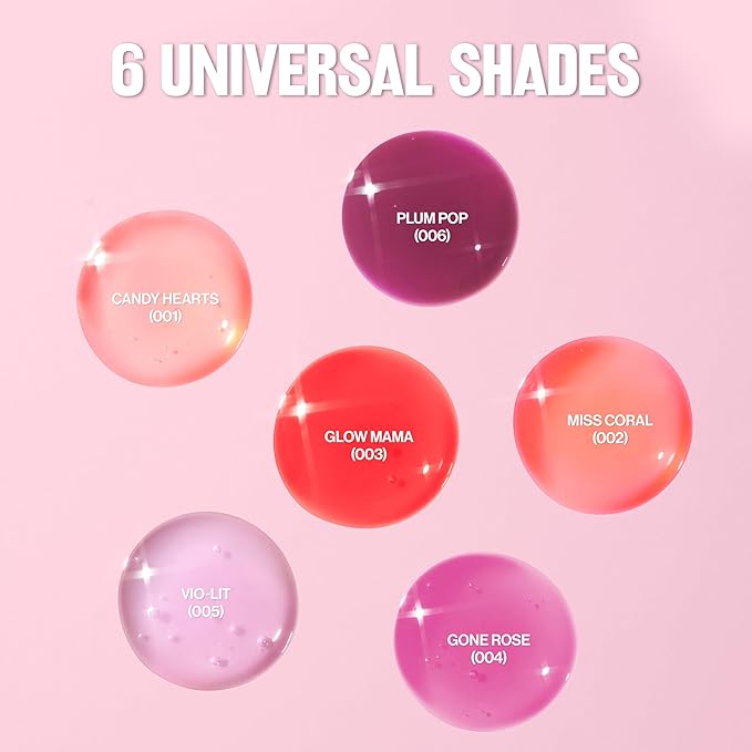 REVLON Super Lustrous Glimmer Lip Oil, Moisturizing & Tinted, Shiny Finish, Made with Plant-Based Squalane, 002 Miss Coral, 0.13 fl oz