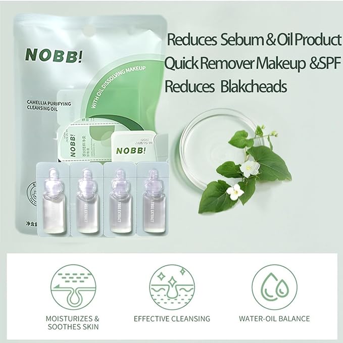 24PCS Individually Cleansing Oil, Mini Face Makeup Pore Cleansing, Speedy & Deep & Gentle Face Cleanser, Facial Oil Cleanser, Travel Size Makeup Remover