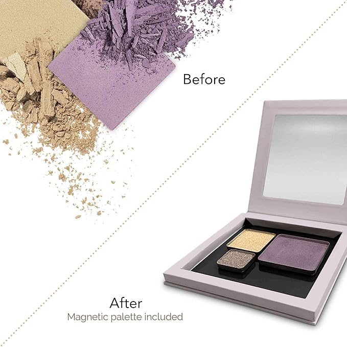 FIXY Repair Kit Repressing tool for Eyeshadow, Blush, & Highligher + Ultimate Refill with 30 square pans and FIXY Binder