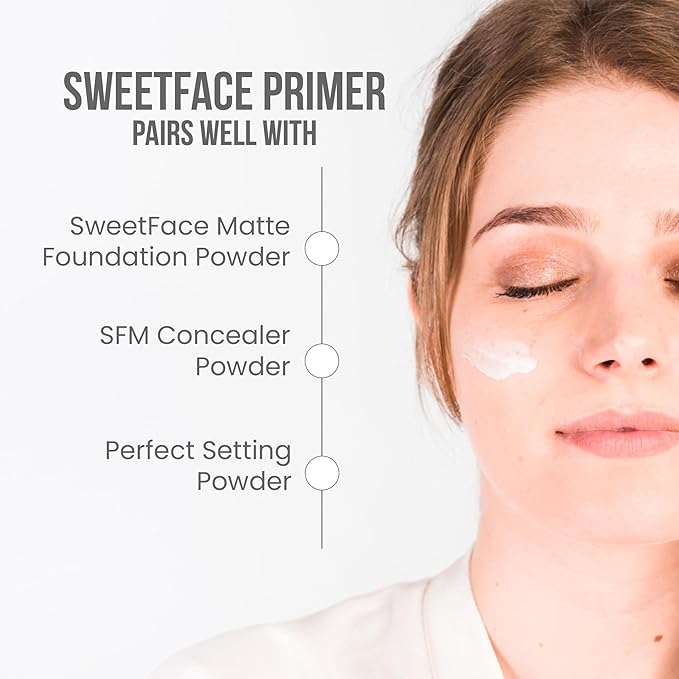 3Oz SPF 30 Gel Face Primer by Sweet Face Minerals – Hydrating, Dewy, Moisturizing Base for Dry Skin, Foundation Prep, Primer Para Maquillaje