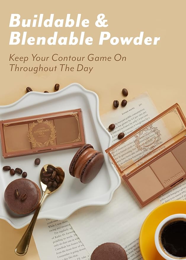 I'm Meme Palette - Afternoon Tea Contour | Roasting Coffee 0.4 Oz + NOONI Korean Facial Clenaser - Snowflake Whipping Cleanser 5.07 Fl Oz Bundle