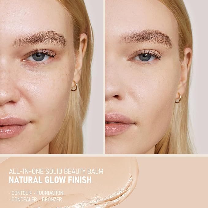 KYDA Tinted Moisturizer Stick, Solid Serum for Boost Skin Tint, Tinted Foundation Stick, Solid Beauty Balm for Contour Concealer, Sheer to Light Cover, Lightweight Blendable, 05