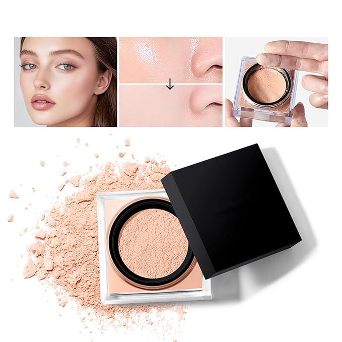 Setting Powder, Loose Baking Powder, Natural Matte Finish Oil Control (Light, 0.71Oz)