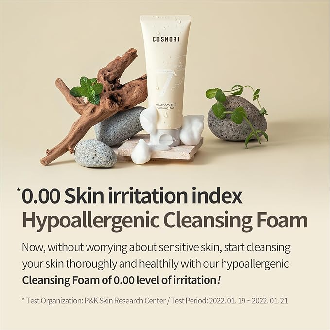 COSNORI Double Cleanser Set - Micro Active Cleansing Oil & Foam - Vegan, Non-Irritating, Deep Cleansing, Korean Skin Care