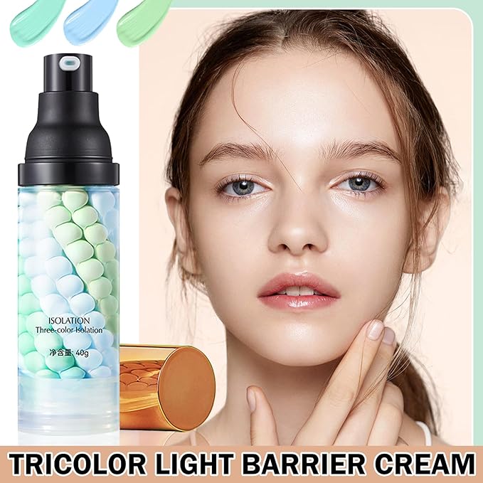 2PCS One Step Color Corrector,Color Correcting Facial Serum,Color Corrector Isolation Cream,Moisturizing Long Lasting Oil Control Invisible Pore Face Concealer Foundation Makeup Primer Base for Face