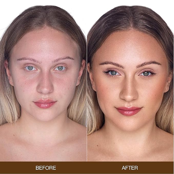 Rachel Couture Liquid Foundation & Blush Bundle | Vegan & Cruelty-Free | Infused with Arnica & Hibiscus Extract β Porcelain & Sunset