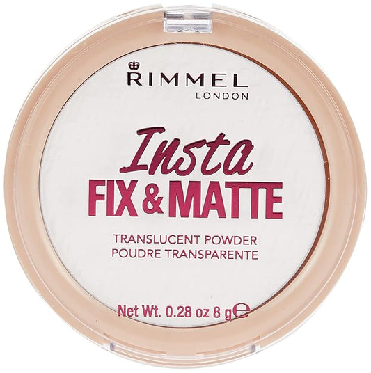 Rimmel Insta Fix & Matte Setting Powder, Translucent, 0.28 Ounce