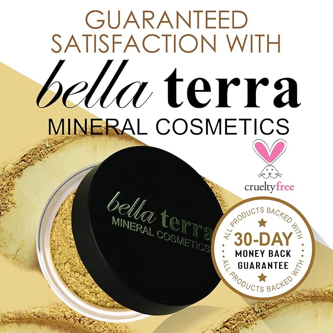 Bellaterra Cosmetics Mineral Powder Foundation | Long-Lasting All-Day Wear | Buildable Sheer to Full Coverage – Matte | Sensitive Skin Approved | Natural SPF 15 (Honey) 9 grams