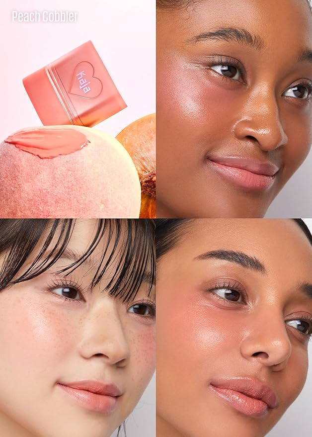 Kaja Dewy Bar - Creamy Multi-Stick Blusher & Lip Balm 03 Peach Cobbler,10g + Juicy Glass Lip Oil 05 Plum Paloma Bundle