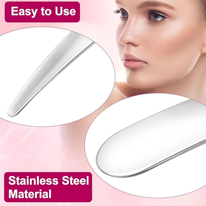 3pcs Mini Metal Cosmetic Spatulas, Reusable Skincare Applicator, Makeup Spoons Facial Beauty Accessories for Essence Skin Care Cream Eye Cream Mask Mixing- Silver