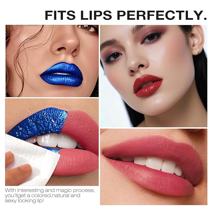 Jolilab Quick Lip Stain Peel Off,Wipe Off,Waterproof,Transfer proof,Highly Pigmented,Ultra Long Lasting Peel Off Lip Makeup With Matte finish for All-day Wear.(#03+04)