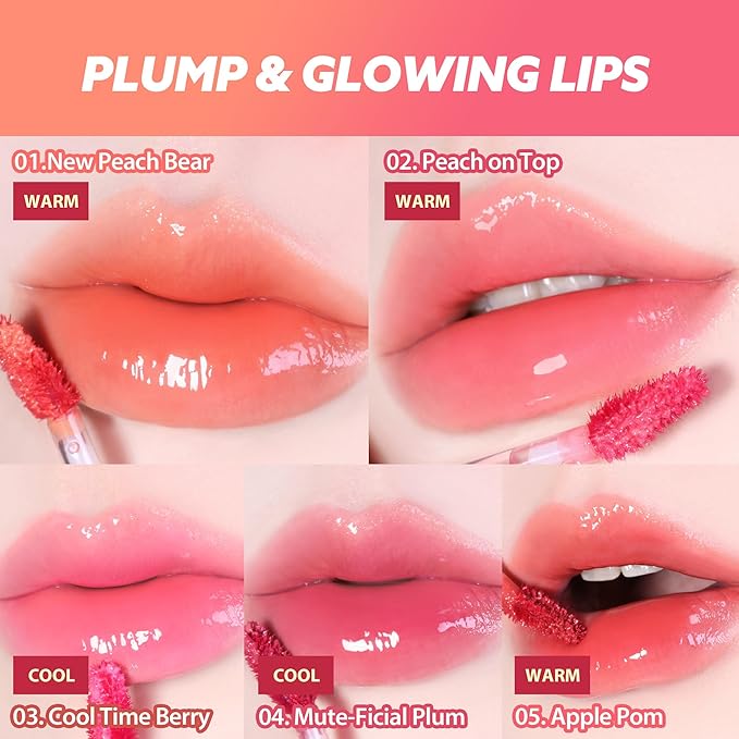 MILKTOUCH Jelly Fit Glow Lip Tint - Hydrating Lip Gloss with Long-Lasting Moisture, Color Stain, Lightweight Formula, Radiant Shine, Perfect for Daily Use, Korean Lip (06 Chericious, 4ml)