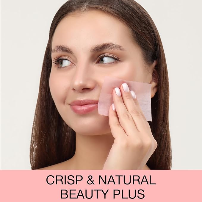 Boobeen Oil Blotting Sheets for Face, Oil Control Film, Absorbing Paper for Oily Skin, Rolled Tissue with Small Side Mirror,Easy Take Out Design