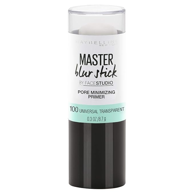 Maybelline New York Facestudio Master Blur Stick Primer Makeup, Universal Transparent, 0.3 oz.