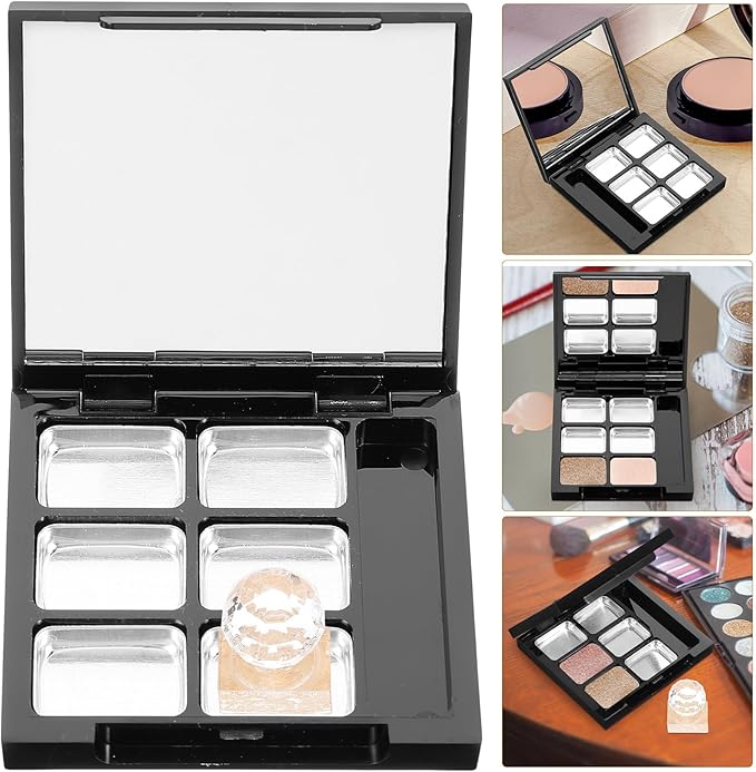 1 Set highlighter empty magnetic palette sample holder Eyeshadow Pallet with Mirror pallet empty eyeshadow pans blush cosmetic Packing box eyeshadow palette