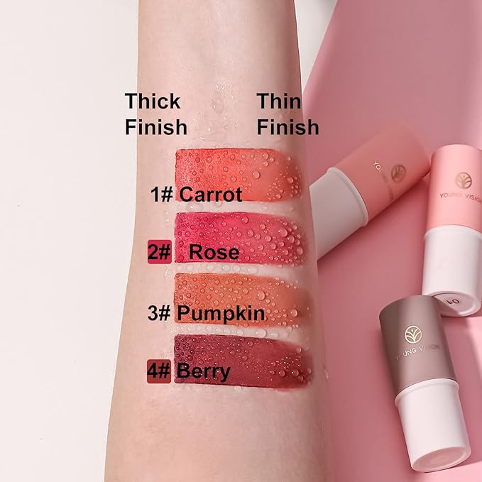 YOUNG VISION Cream Blush for Lips and Cheeks, Moisturize, Nature Look and Long wear Putty Blush, 8054-01