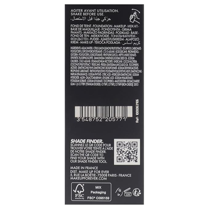 HD Skin Hydra Glow - 1Y06 Warm Vanilla by Make Up For Ever for Women - 1 oz Foundation