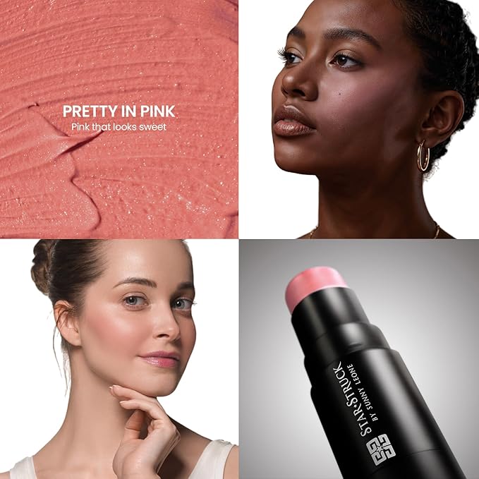 Blush Stick For Women - Pretty In Pink Blusher Highlighter Blush Stick For Cheeks Matte Finish Waterproof And Long Lasting Blusher, Face Makeup 1 count (Pack of 1)