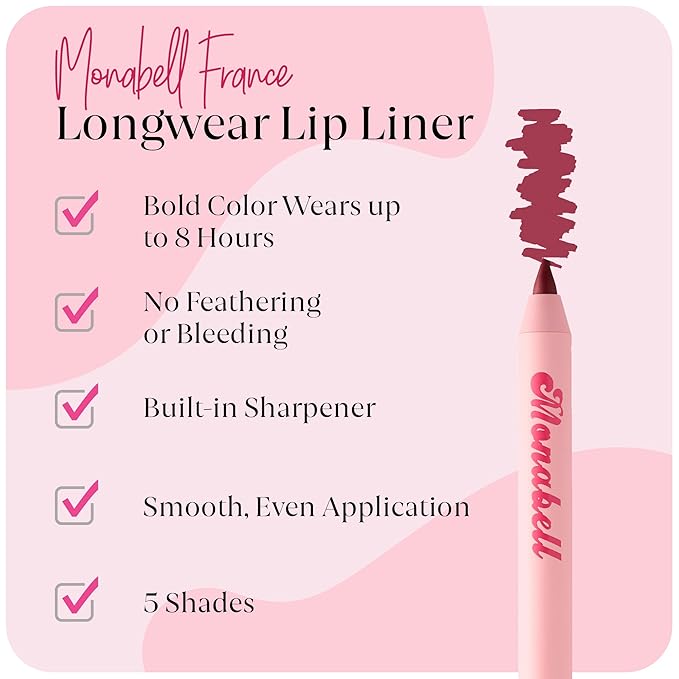 Love Me Hard Lip Liner Pencil for Women - Soft Moisturizing, Creamy Long-Lasting Texture, Smooth Glide & Defined Finish