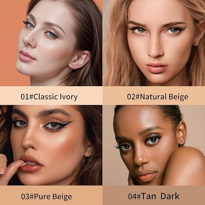 Oil Control Face Powder, Matte Smooth Setting Powder, Waterproof Long-Lasting Setting Powder, Polvo Compacto Perfección Mate, Polvo Compacto De Maquillaje (Tan Dark)