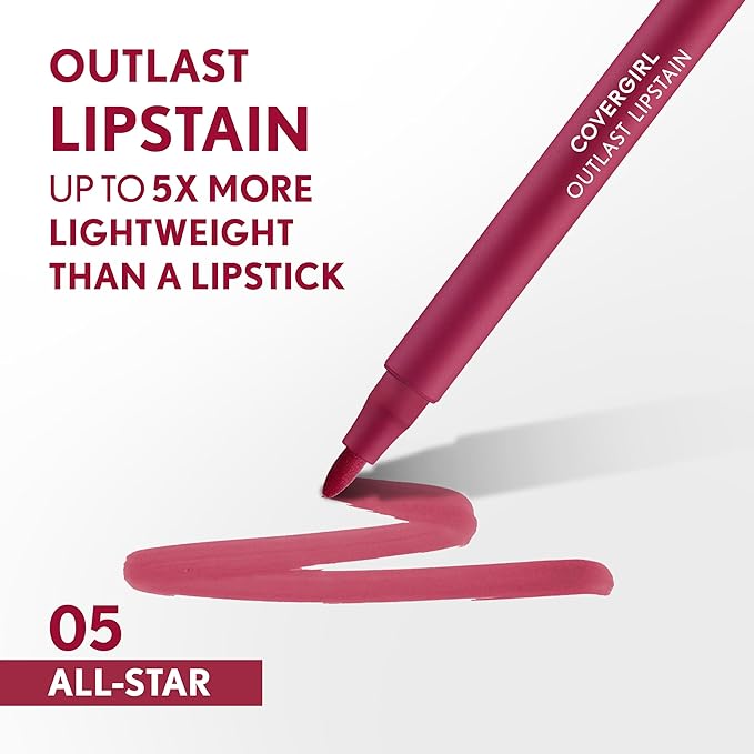 COVERGIRL Outlast Lipstain Bundle - Atomic Love 55 & All-Star 05