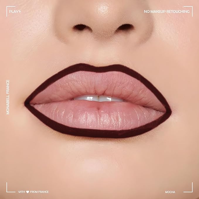 Mocha Lip Liner Pencil for Women - Soft Moisturizing, Creamy Long-Lasting Texture, Smooth Glide & Defined Finish
