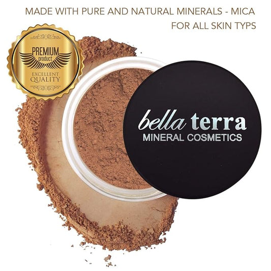 Bellaterra Cosmetics Mineral Powder Foundation | Long-Lasting All-Day Wear | Buildable Sheer to Full Coverage – Matte | Sensitive Skin Approved | Natural SPF 15 (Cafe) 9 grams