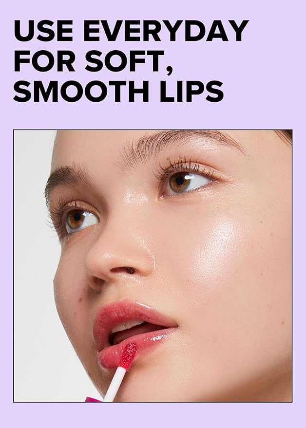 I DEW CARE Lip Gloss - Glow Easy Raspberry | Jojoba Seed Oil, Vitamin C, Pigmented Glossy Stain, Hydrating, Korean Makeup, Pink Color, Moisturizing, Nourishing, 0.12 FL Oz