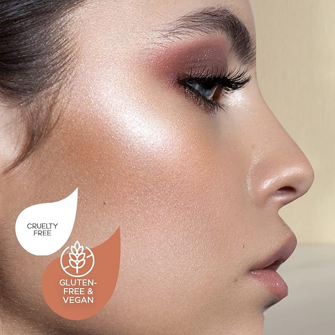 Pressed Highlighter By Give Them Lala- Highly Pigmented Powder Highlighter For Inner Corners, Cheekbones & Lips- Buildable Face Highlighter- Gluten-Free, Cruelty-Free & Vegan, Made In USA (Showstopper)